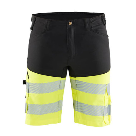 BLÅKLÄDER Highvis shortsit stretch musta/huomiokeltainen